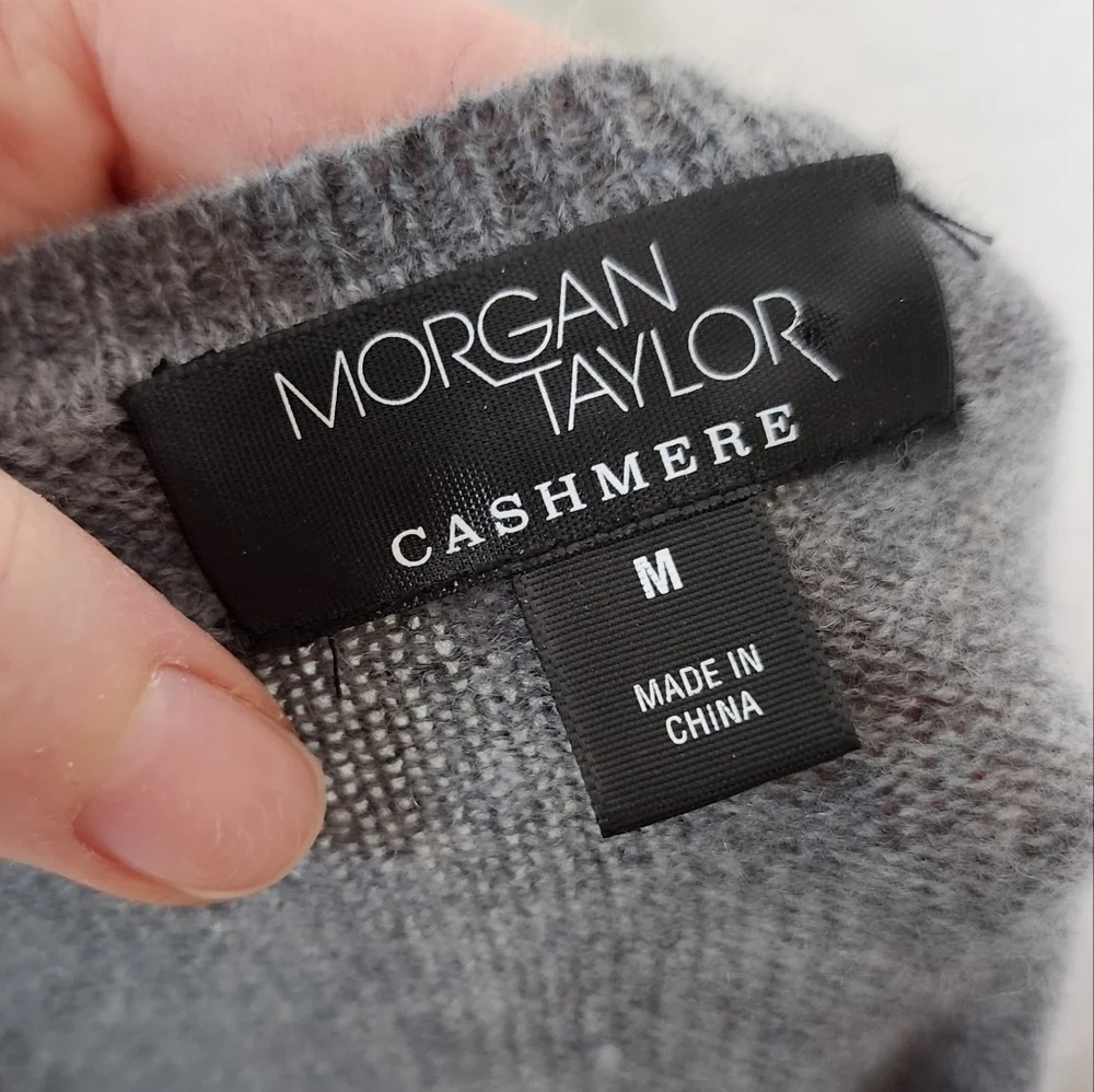 Morgan Taylor Color Block Cashmere Sweater M